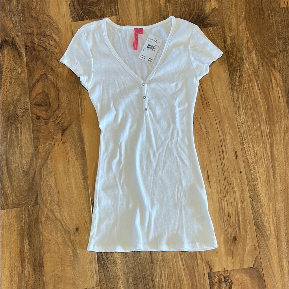 Charlotte Tarantola White Fitted Short Sleeve